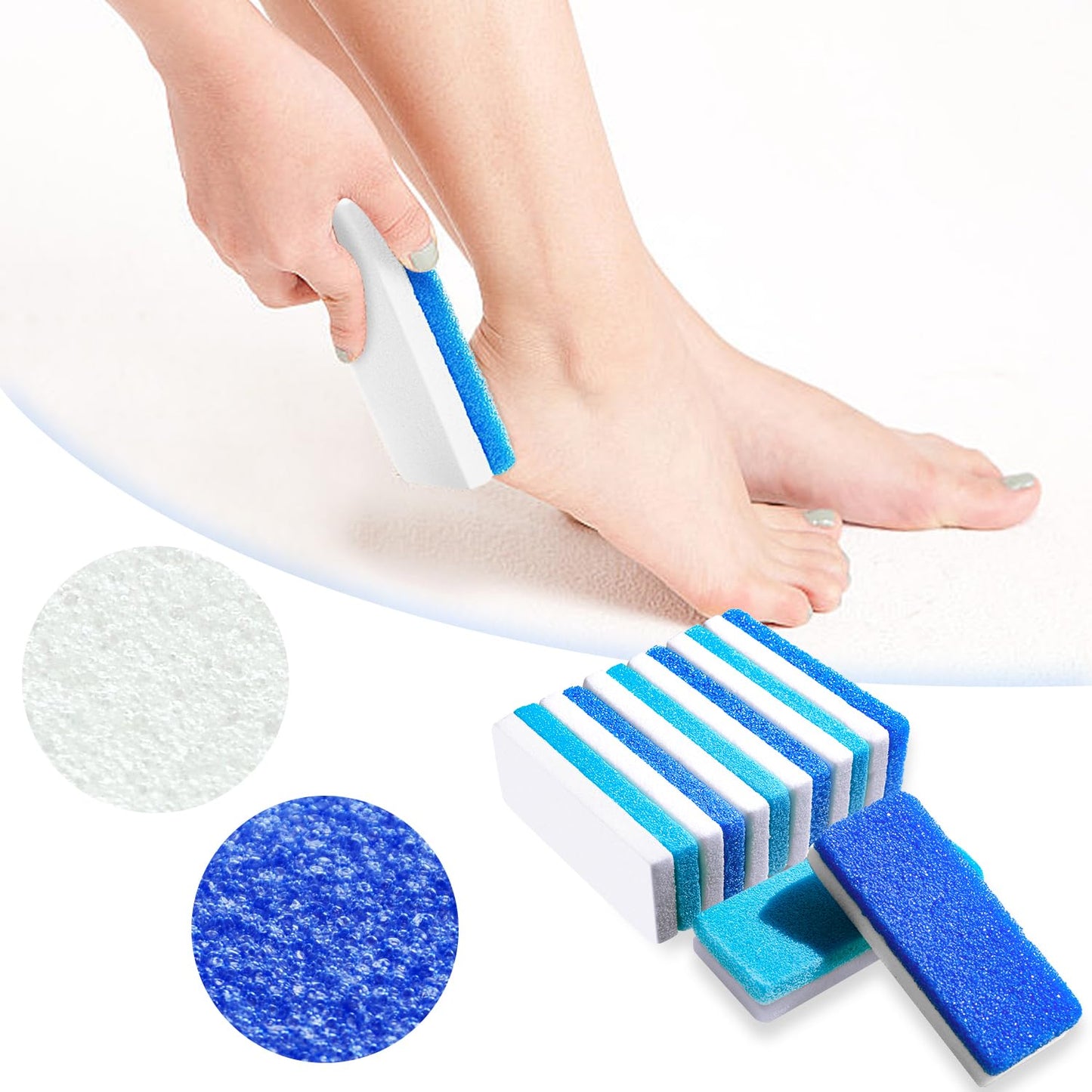 8 Pack Pedicure Foot Pumice Stone for Feet Hard Skin Callus Remover and Scrubber