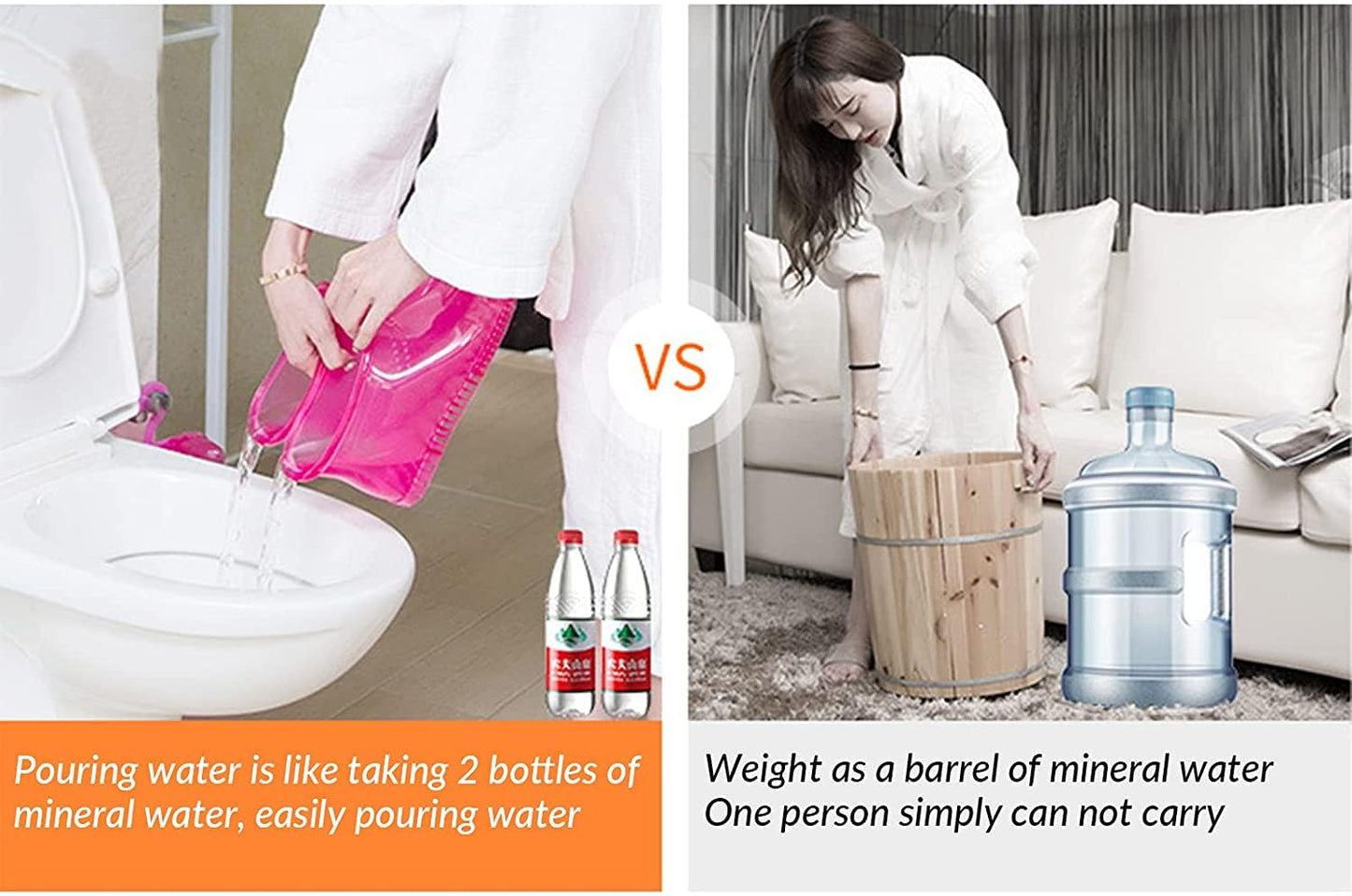 WMHYLYH Massage Foot Bath Shoes Foot Soaking Bath Basin, Portable Foot Soak Tub Foot Soaker, Foot Spa Shoes Pedicure Foot Spa for Thermal Massage to Promote Blood Circulation (Medium,Red)