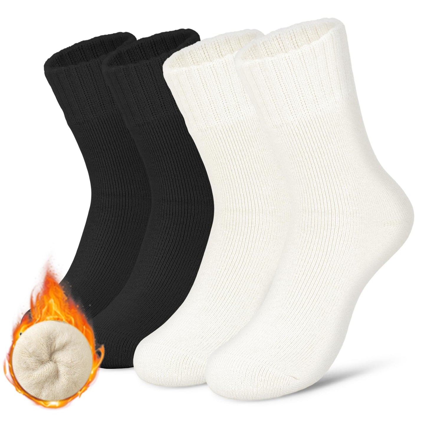 Thermal Boot Socks for Women Warm Winter Socks Thick Fuzzy Crew Socks For Hiking,Work,Skiing,Gifts