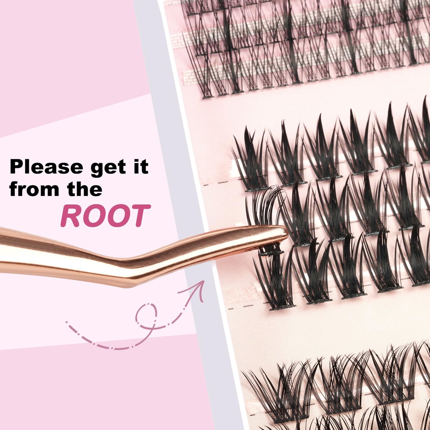 UILULU DIY Lash Clusters 4 Styles In One Individual Natural Lashes Clusters with Bottom Lashes, False Eyelashes Manga Clusters Lashes At Home DIY Lash Extensions (U01-4in1, 5-16MM Lash Only)