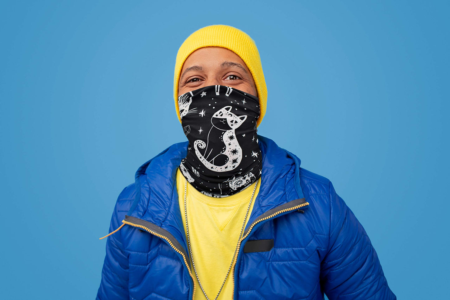 Real Sic Neck Gaiter/Balaclava/Magic Scarf Headband Face Mask Protection (Halloween Cats)