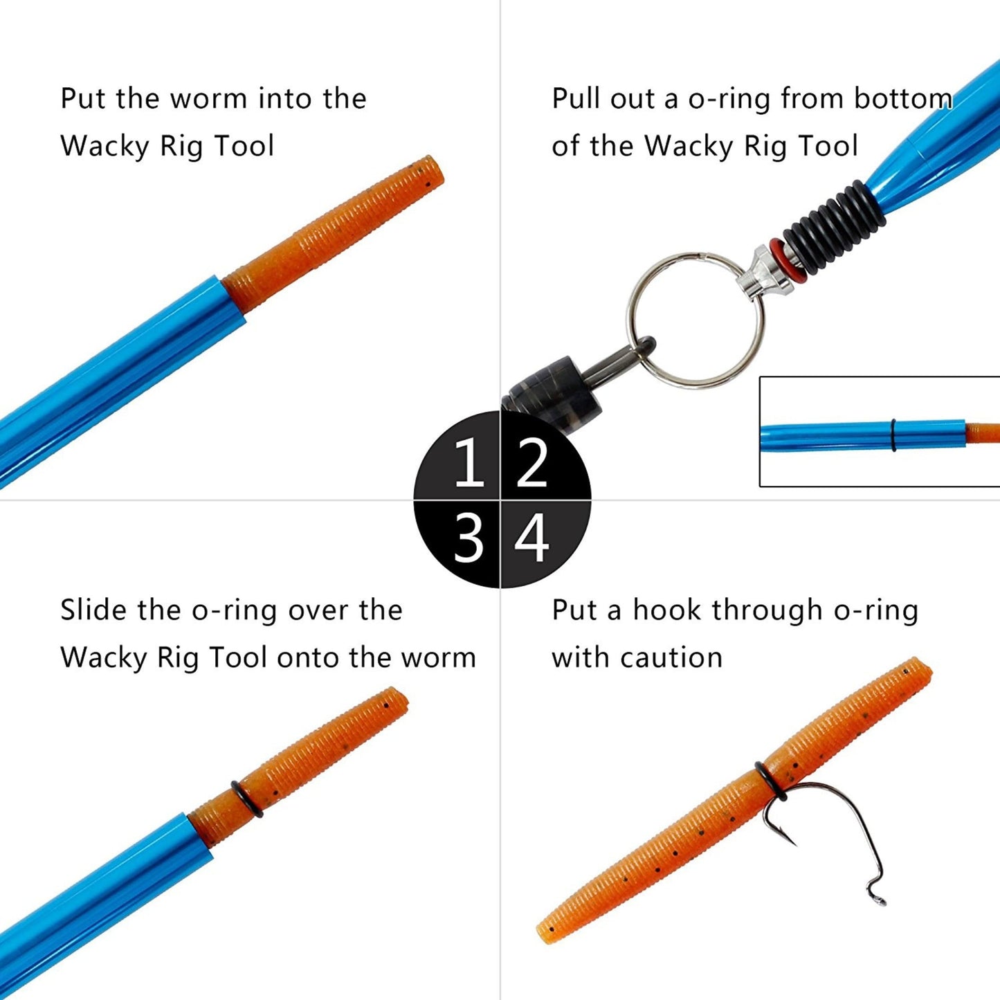 Reaction Tackle Wacky Rig Tool (Purple Tool)