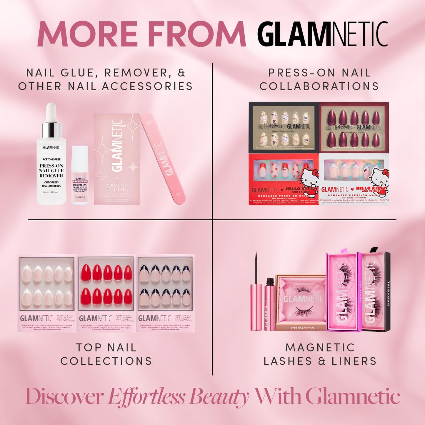 Glamnetic Press On Nails - Cashmere Blue | Opaque Soft Pale Blue Short Squoval False Nails, Reusable Stick On Fake Nails with Glue | Salon Quality | 15 Sizes - 30 Nail Kit