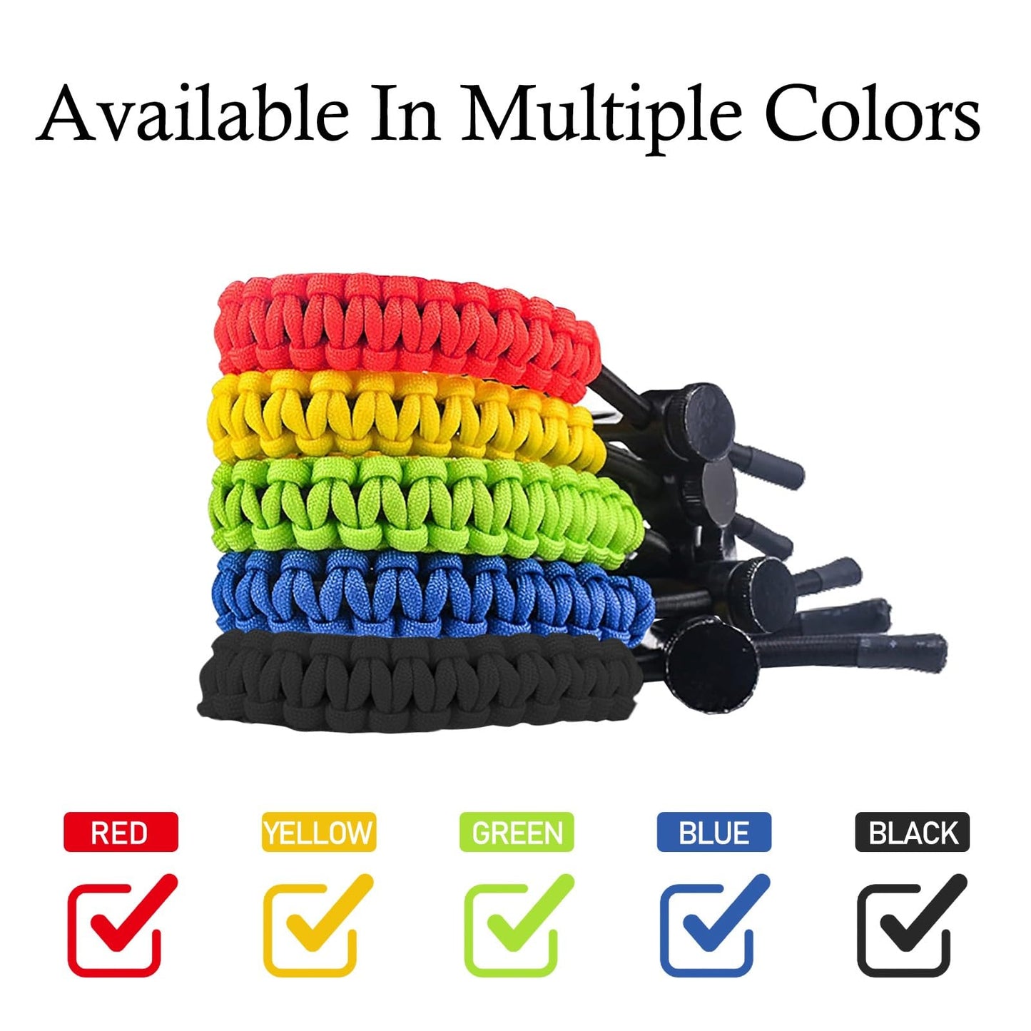Archery Bow Wrist Sling, 550 Paracord Strap for Compound Bow & Recurve (Yellow)