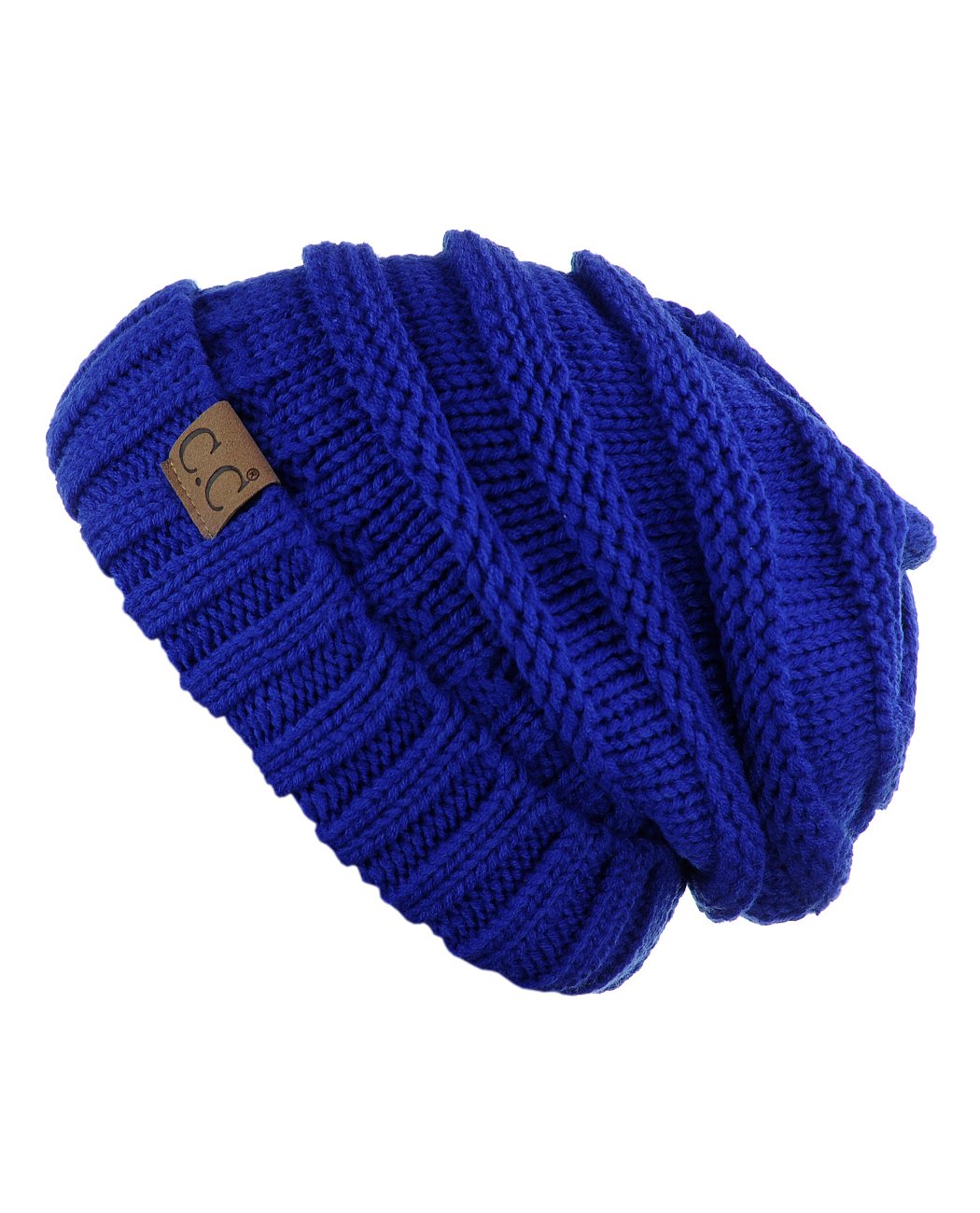 NYFASHION101 Oversized Baggy Slouchy Thick Winter Beanie Hat, Royal