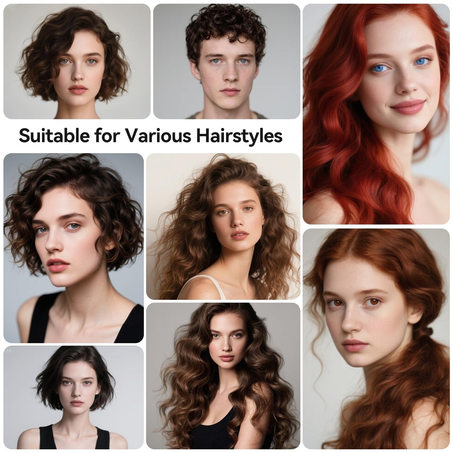 Cordless Curling Iron Mini Curling Iron, USB Rechargeable 4000 mAh 3 Temp Setting Travel Portable Hair Curler with 200 Million Negative Ion Cordless Hair Curler