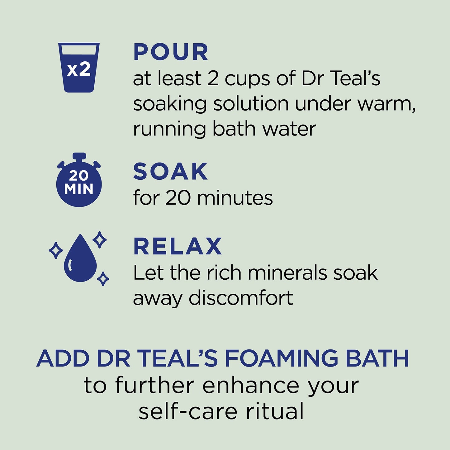 Dr Teal's Epsom Magnesium Salt Soak, Relax & Relief with Eucalyptus & Spearmint Essential Oils, 3 lbs
