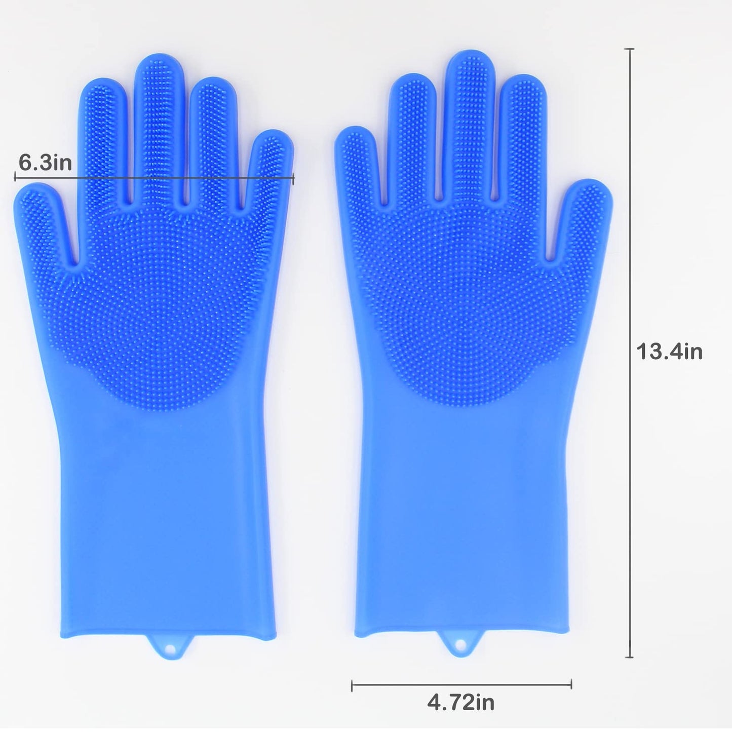 Yintoper Pet Grooming Gloves, Dog Washing Gloves with High-Density Teeth, Heat Resistant Silicone Cat Hair Remover with Enhanced Five Finger Design, Bathing and Massaging for Dogs and Cats