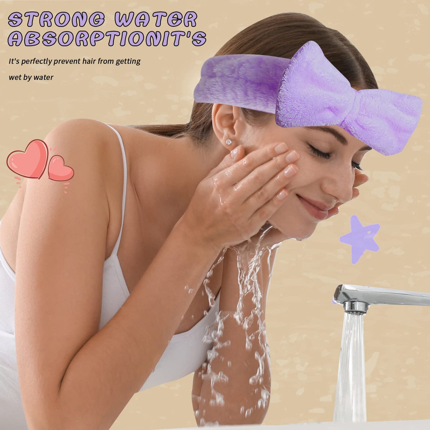 WSYUB Spa Headband, Makeup Headband for Washing Face, Bow Headbands for Women, Skincare Headbands