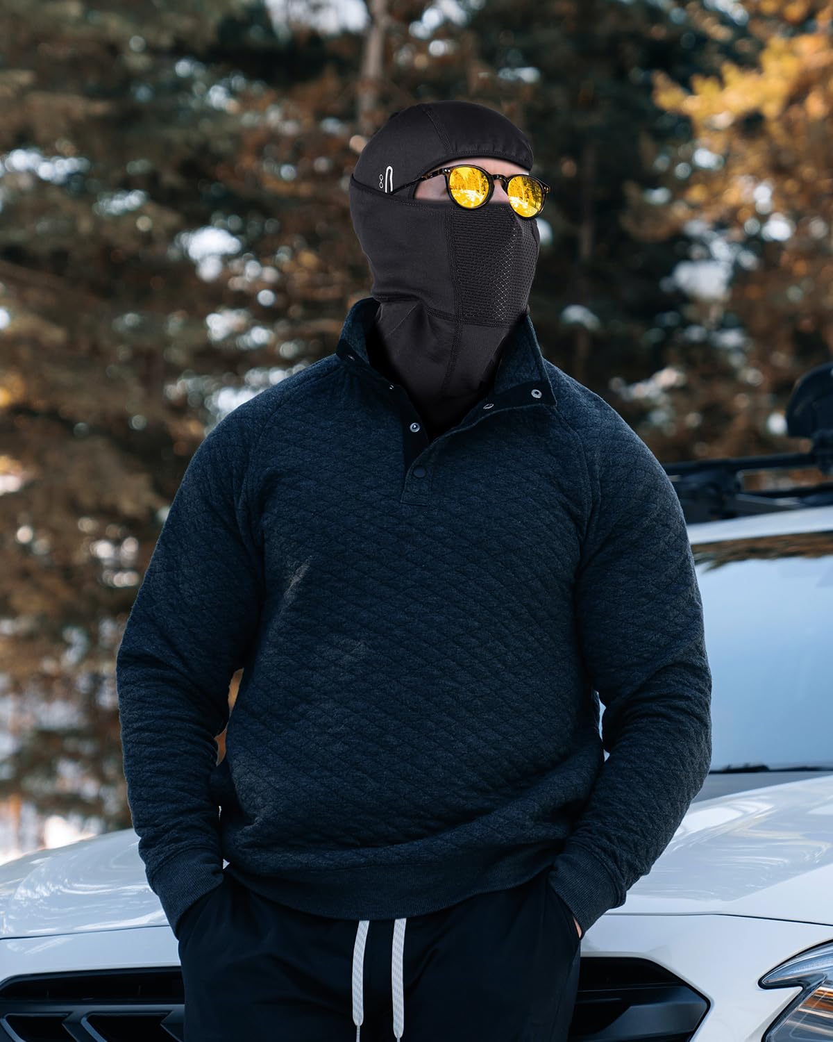 VICTGOAL Winter Ski Mask for Men Thermal Fleece Balaclava Face Mask Windproof for Cycling Motorcycle Snowboard (Black)
