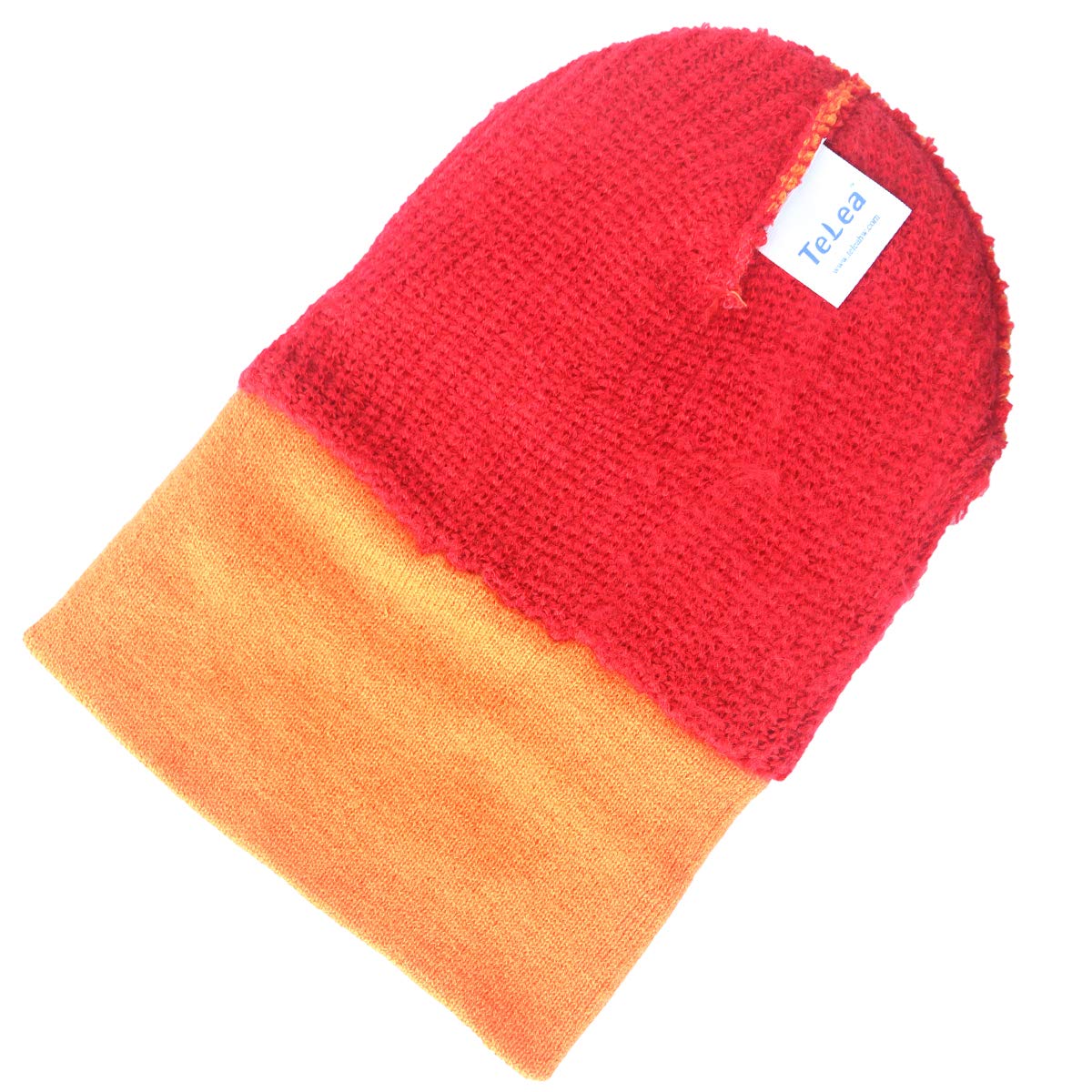Telea Thick Winter Warm Cuffed Beanie with Soft Lining Adult Size for Men and Women Orange