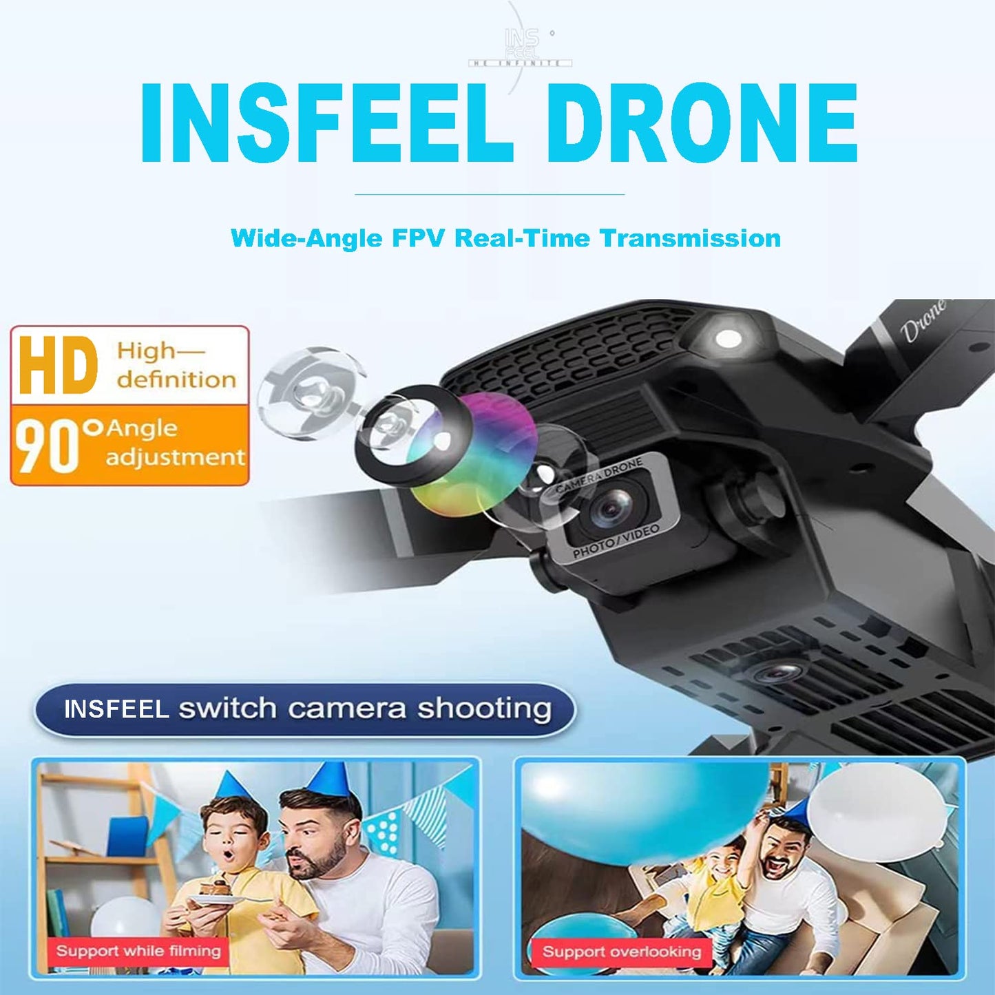 Mini Drone with Camera for Adults - Christmas Toy Gift for Teenage Boy Girl Beginner Age 14 Years Old - RC Quadcopter Multirotors | Foldable UAV | WiFi HD FPV Live Video | One Key Take Off/Land | Altitude Hold | Headless Mode | 360° Flip | Carrying Case (