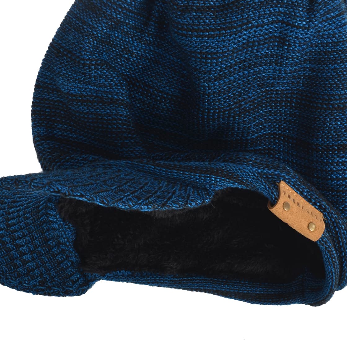 VECRY Men's Oversize Slouch Beanie Slouchy Skullcap Large Baggy Hat (Visor-Blue)