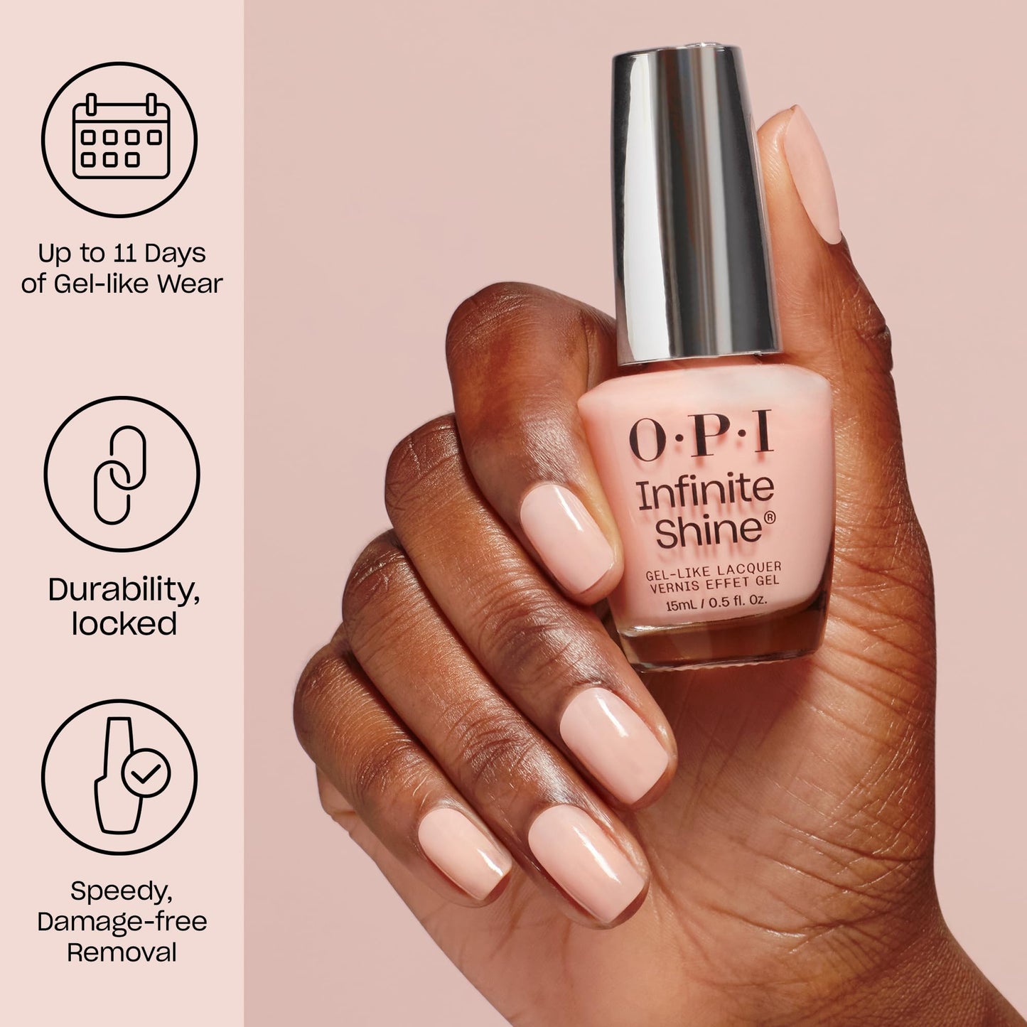 OPI Infinite Shine Endure & Allure | Opaque Dark Purple Crème Long Wear Gel Like Nail Polish | Vegan, Long Lasting, Streak Free
