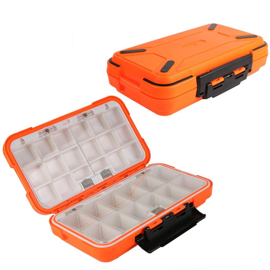 Goture Small Tackle Box, Waterproof Fishing Lure Boxes, Storage Case Bait Plastic Accessories Containers Orange SMALL 7.8'' X 4.2'' X 1.8''