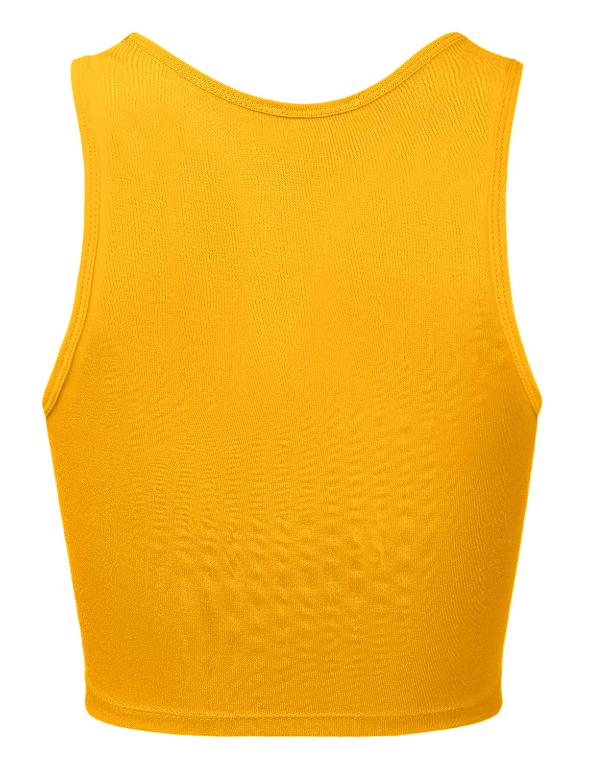 HATOPANTS Sleeveless Camisole Crop Tank Tops Racerback High Halter Neck Shirts SILKMUS S