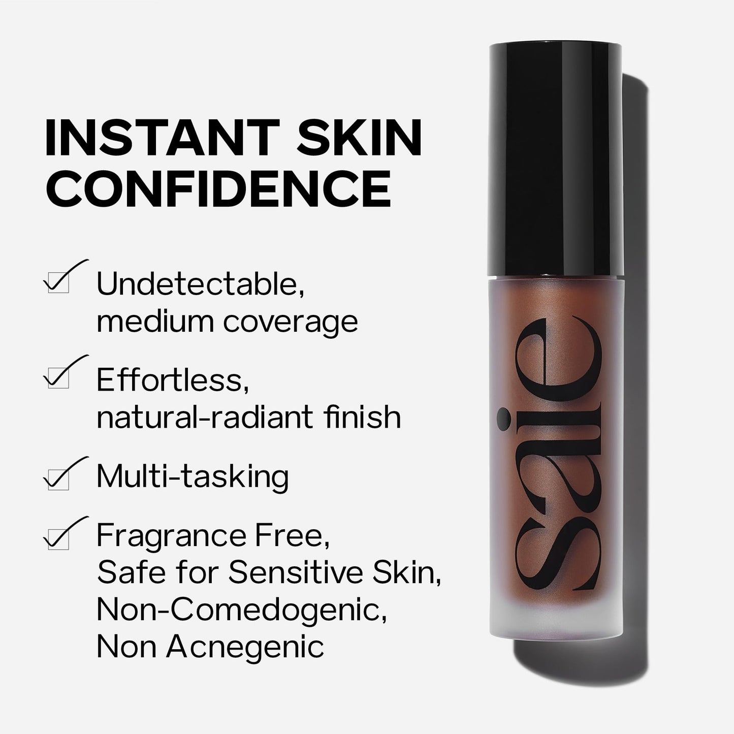 Saie Slip Tint Radiant Cream Concealer - All-Over Concealer for Dark Circles, Redness + Blemishes - Lightweight Formula Enriched with Hydrating Hyaluronic Acid - Shade 1 (0.17 oz)
