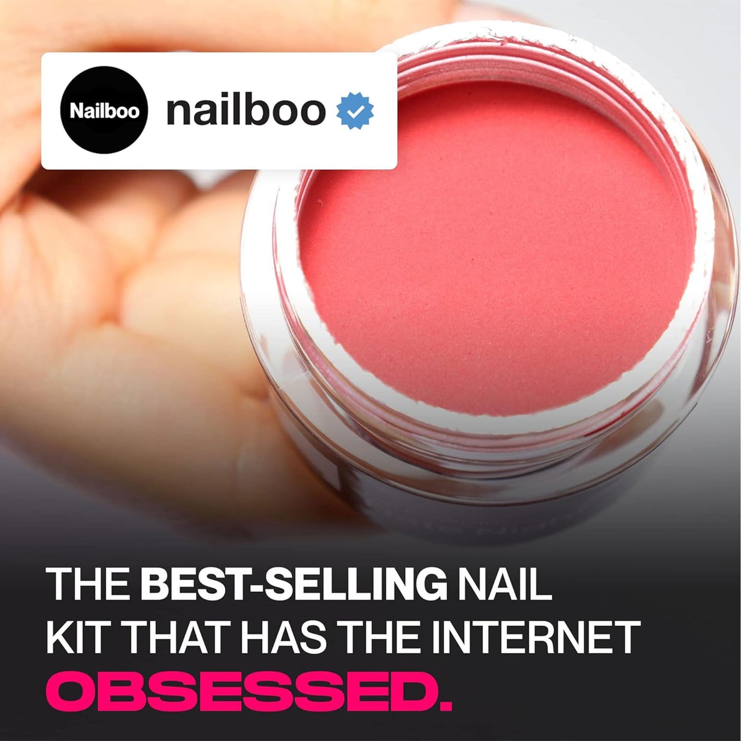 Nailboo Date Night Premium Dip Nails Starter Kit, Nail Powder Dip Kit for DIY At Home Manicure, Includes Dipping Powder and Liquids, Red