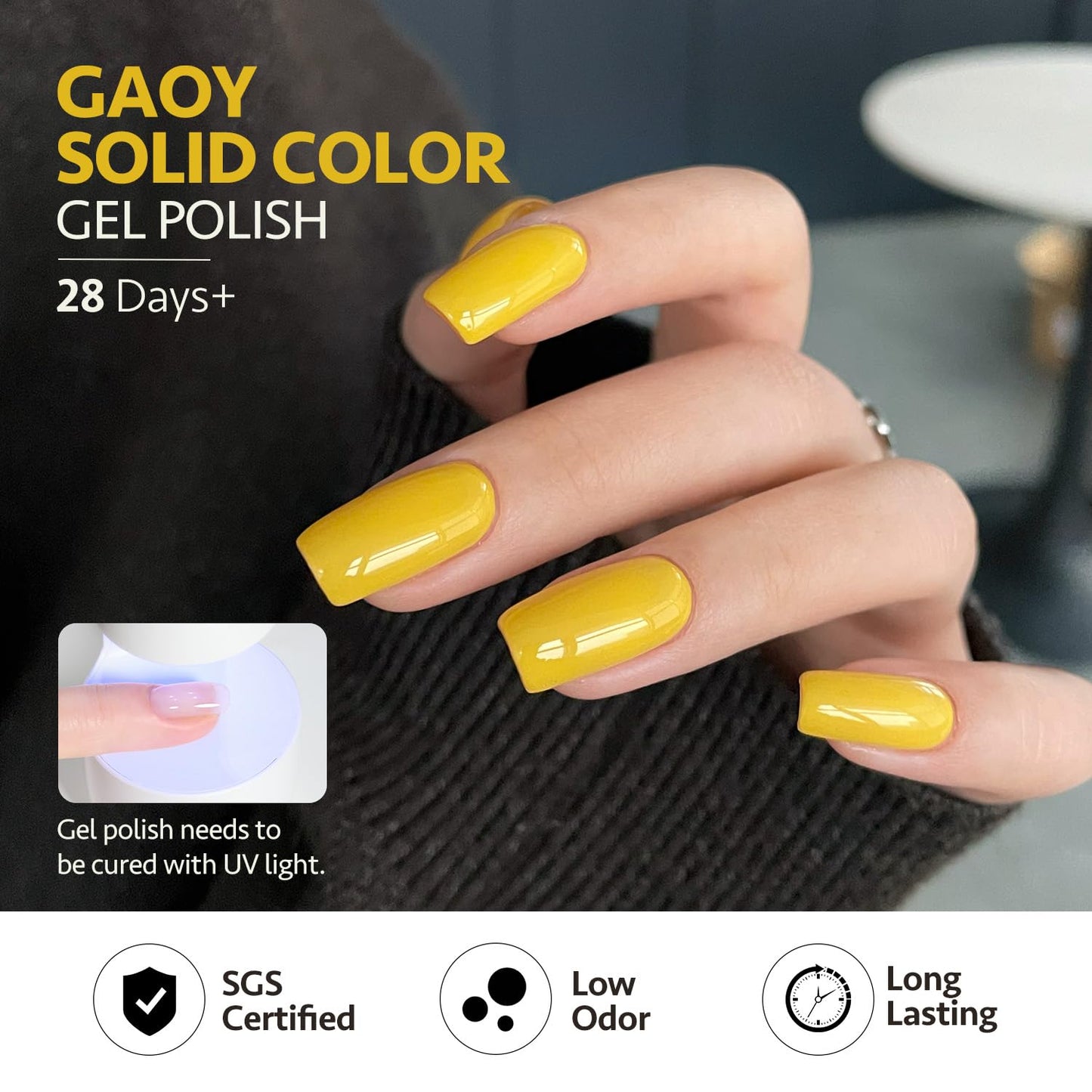 GAOY Green Gel Nail Polish Set for Spring Summer, UV Light Cure Gel Polish Manicure and Nail Art DIY at Home or Salon