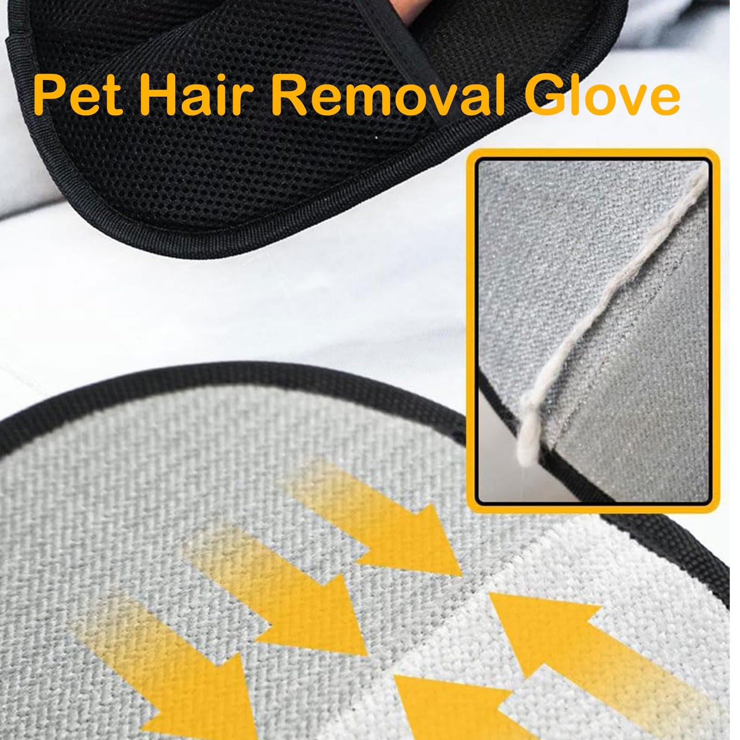 2PC Pet Hair Remover Glove for Cats & Dogs, 2025 New Electrostatic Pet Hair Remover Glove, Cat Grooming Gloves for Hair Removal, Grooming Clothes, Sofas