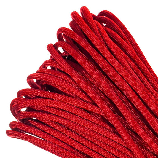 Paracord Planet Genuine Type III 550lb Paracord – Nylon Cord in Solid, Multi, and Reflective Colors – Imperial Red (10 ft)