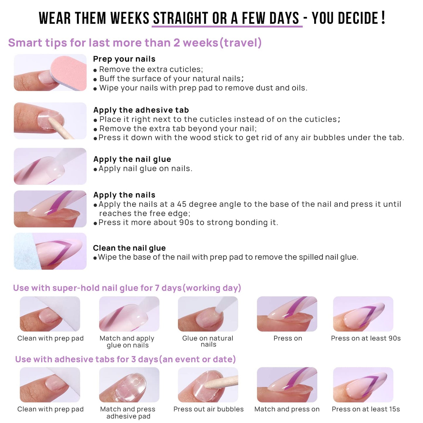 Press On Nails Medium - BTArtbox Almond Press On Nails, Glue On Nails with Nail Glue, Reusable Stick On Nails in 15 Sizes - 30 Soft Gel Fake Nails Kit, Nuts Glazed
