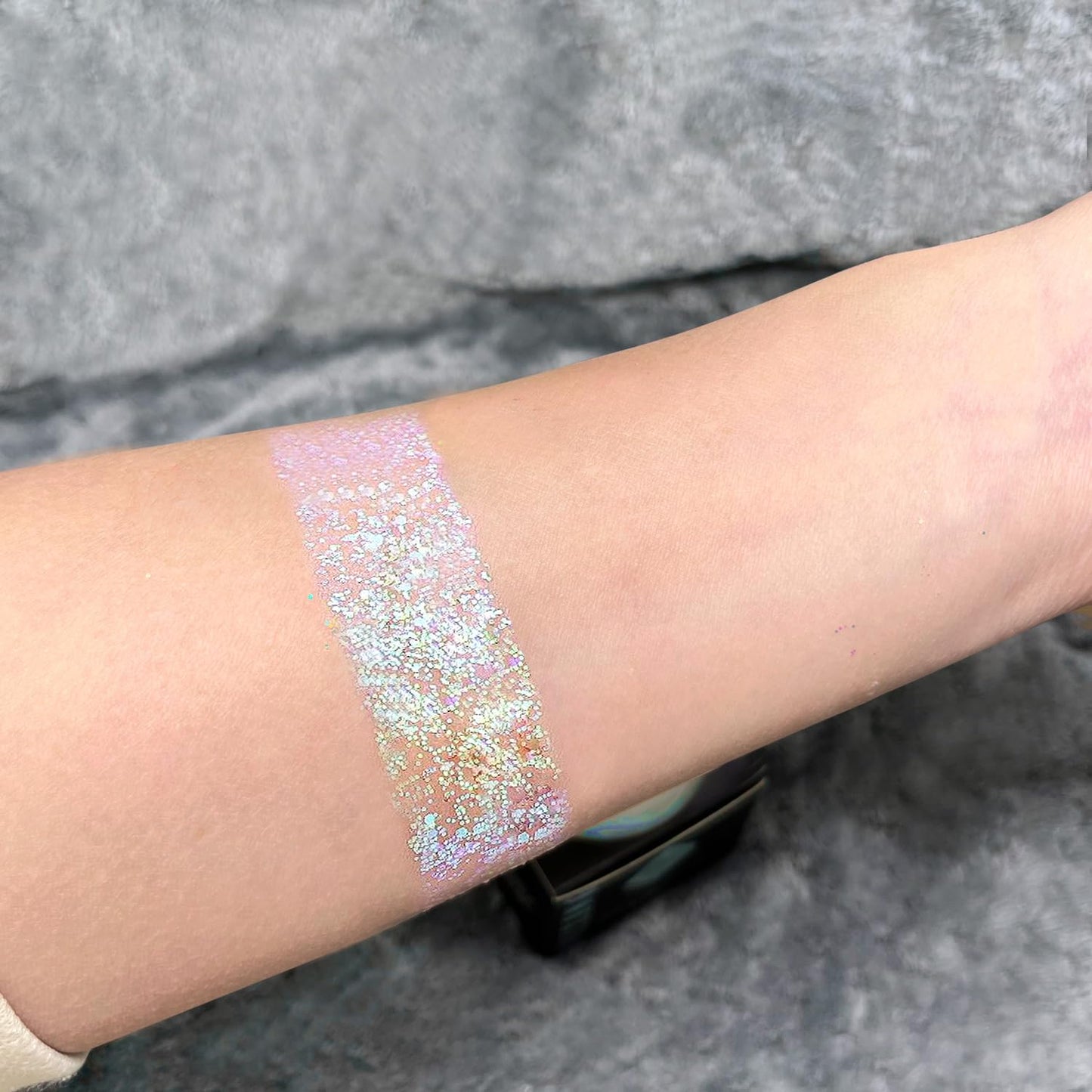 Holographic Body Glitter Gel for Body, Face, Hair and Lip Color Changing Sparkling Face Glitter Gel Mermaid Sequins Glitter Face Paint for Women Girls Music Festival Concerts Party, 50ml x 2