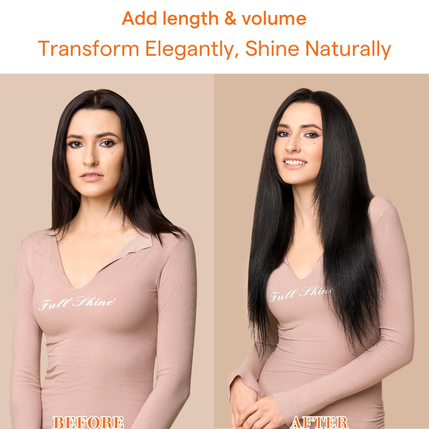 Full Shine Sew In Hair Extensions Real Human Hair Black Weft Hair Extensions Human Hair Sew In Extensions Double Weft Color Jet Black Hair Extensions Human Hair Extensions Sew In Bundles 22Inch 105G