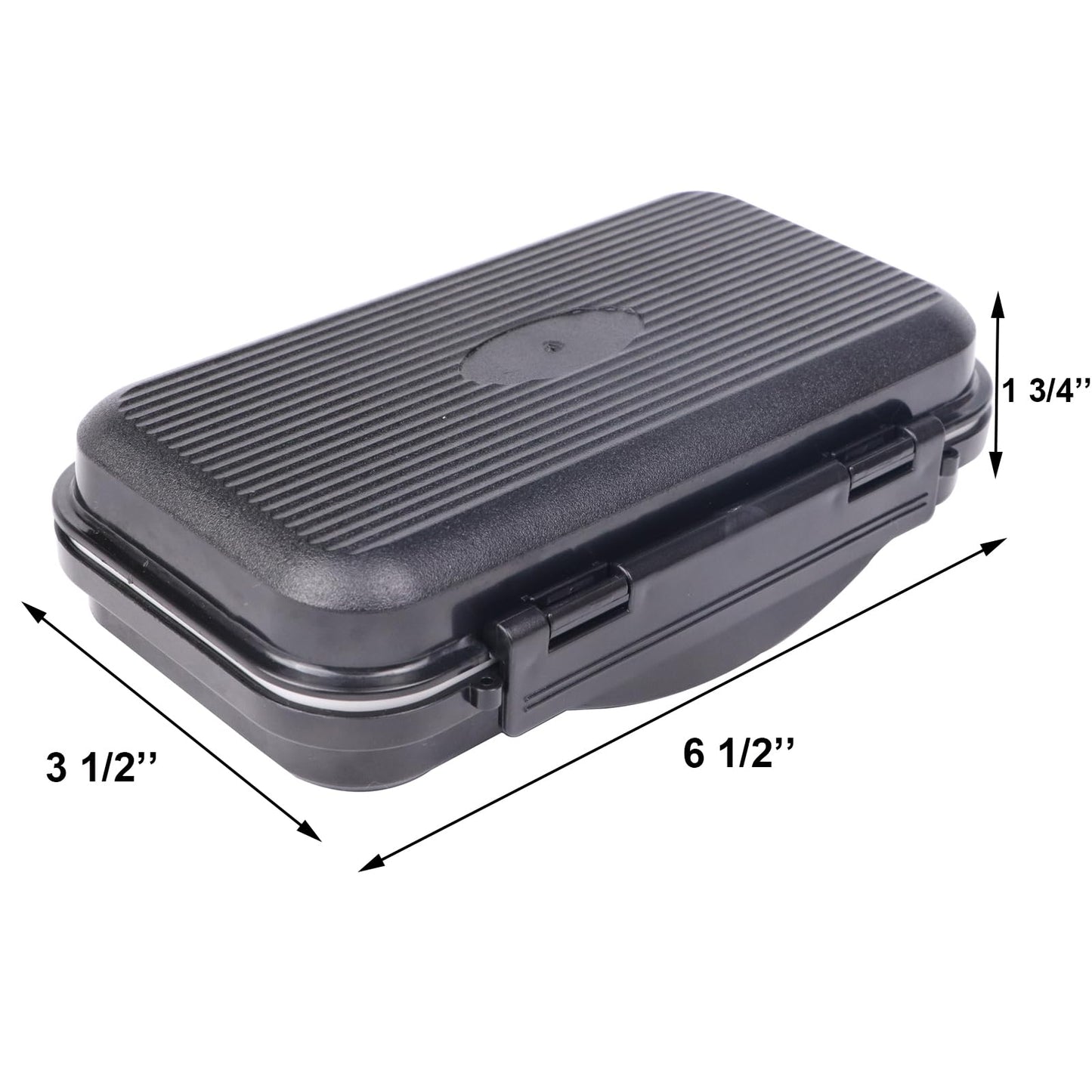 KEESHINE Fly Fishing Box Multi sided Fly Box with Removable Swing Leaf Center (Black, Small)