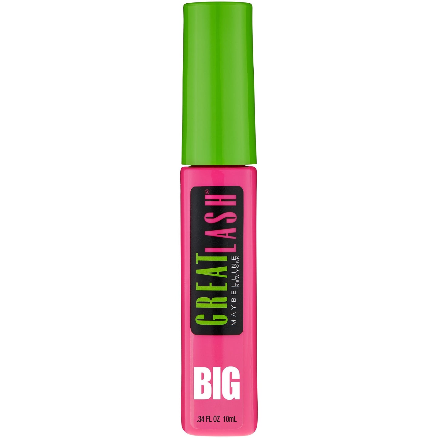 Maybelline Makeup Great Lash BIG Washable Mascara, Very Black Volumizing Mascara, 0.34 fl oz (Pack of 2)