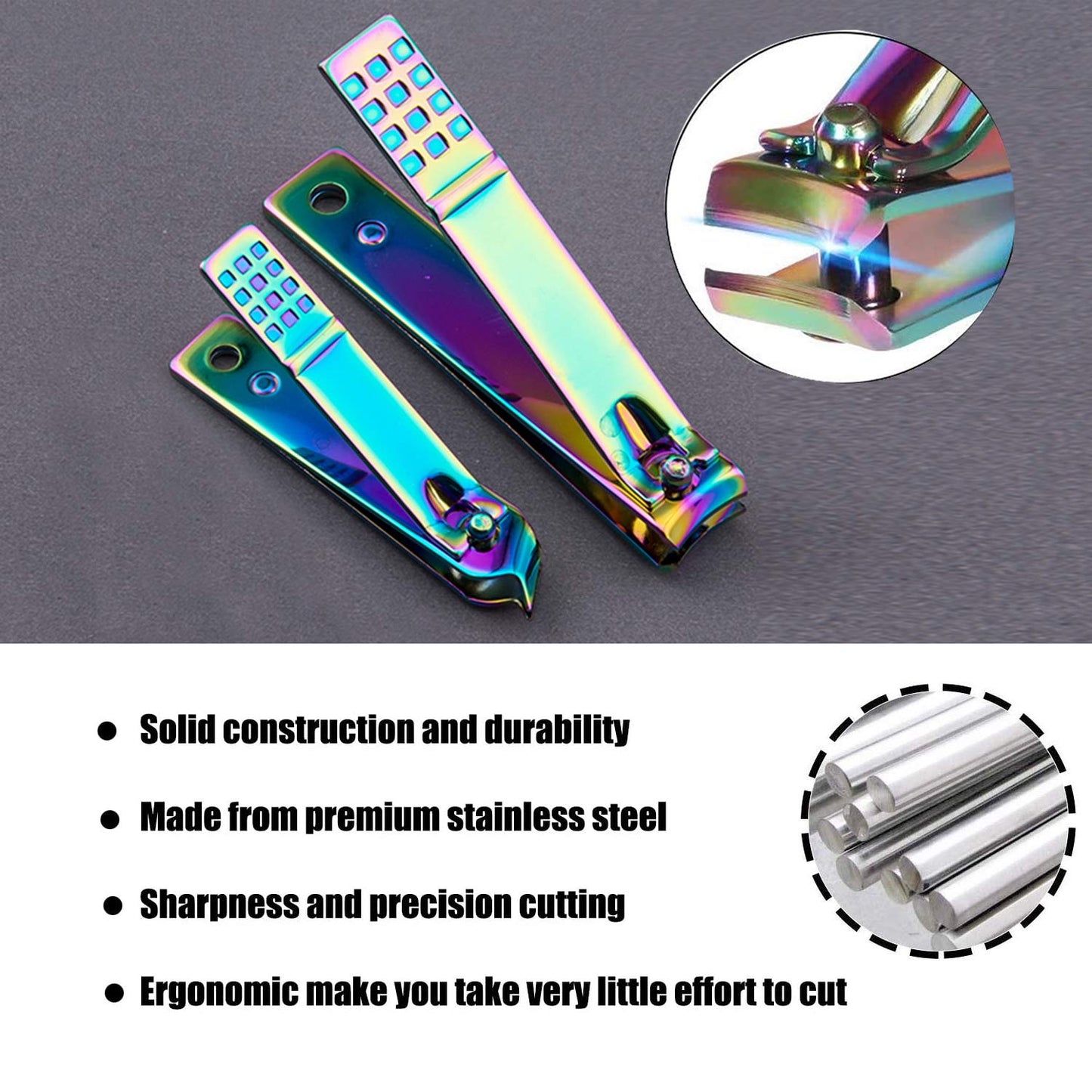 AYALLEAA Manicure Set Nail Clippers Pedicure 8 Pieces Stainless Steel Manicure Kit Professional Grooming Care Tools Nose Hair Scissors Nail File...The Best Gift with Luxurious Case