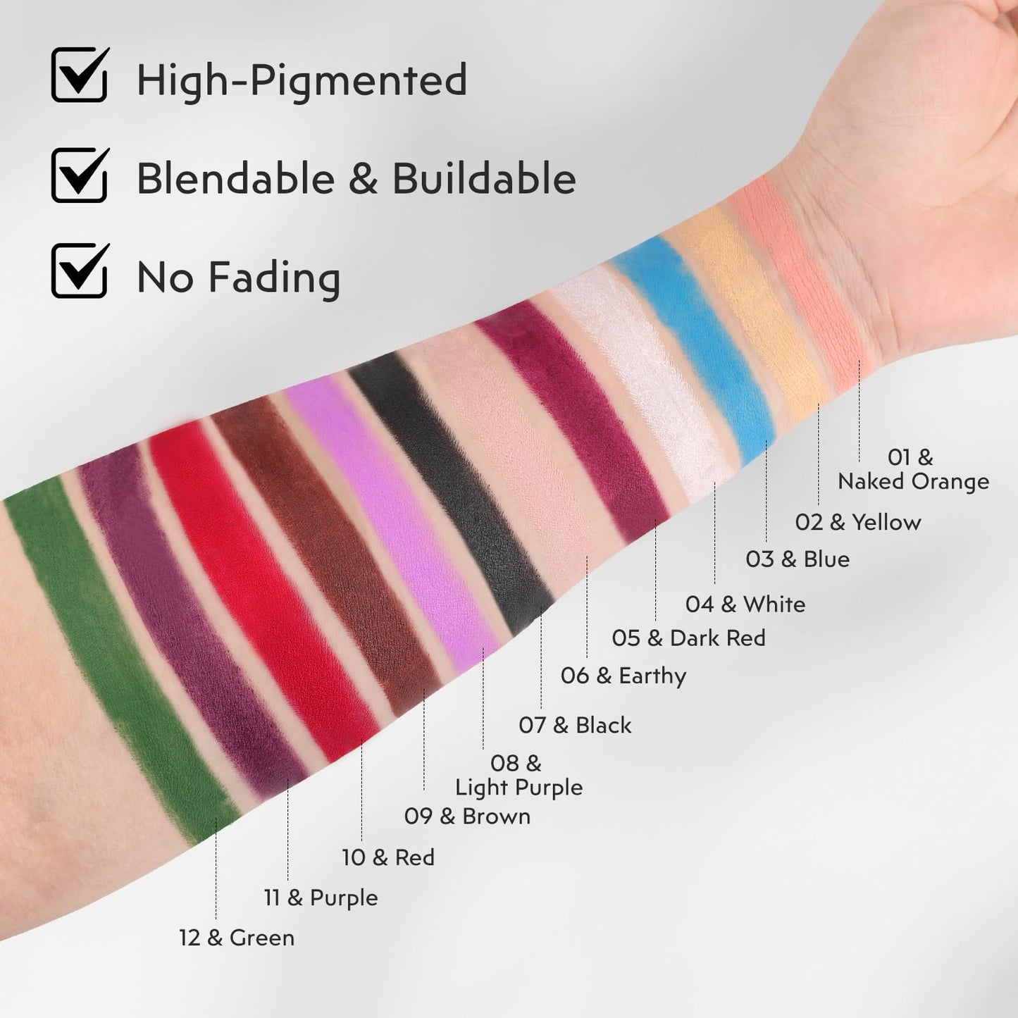 FIVEFULU Light Purple Face Body Paint Stick, Matte Light Purple Lipstick Eye Black Stick Face-Paint, Long Lasting Waterproof Purple Face Makeup for Halloween Ursula Witch Cheshire Cat Cosplay Makeup