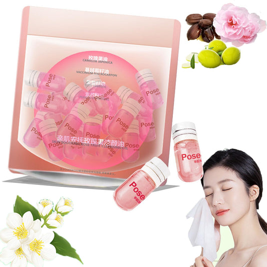 Cisto Makeup Remover Oil Mini, Cisto Cleansing Oil Mini Makeup Remover, Portable Facial Cleansing Oil, Nourishing and Gentle Cleansing Oil for All Skin Types (Rose 20 capsules)