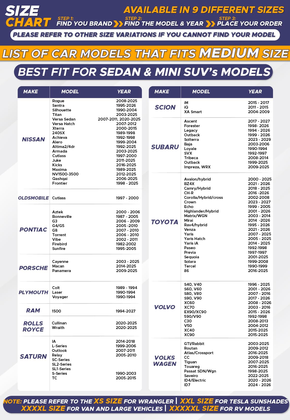 EcoNour Car Windshield Sunshade | Blocks 99% Heat & Keeps Interior Cool | Universal Fits Cars, SUVs, Trucks | Automotive Sun Screen, Visor & Car Accessories for Summer | Medium (64x32 Inches)