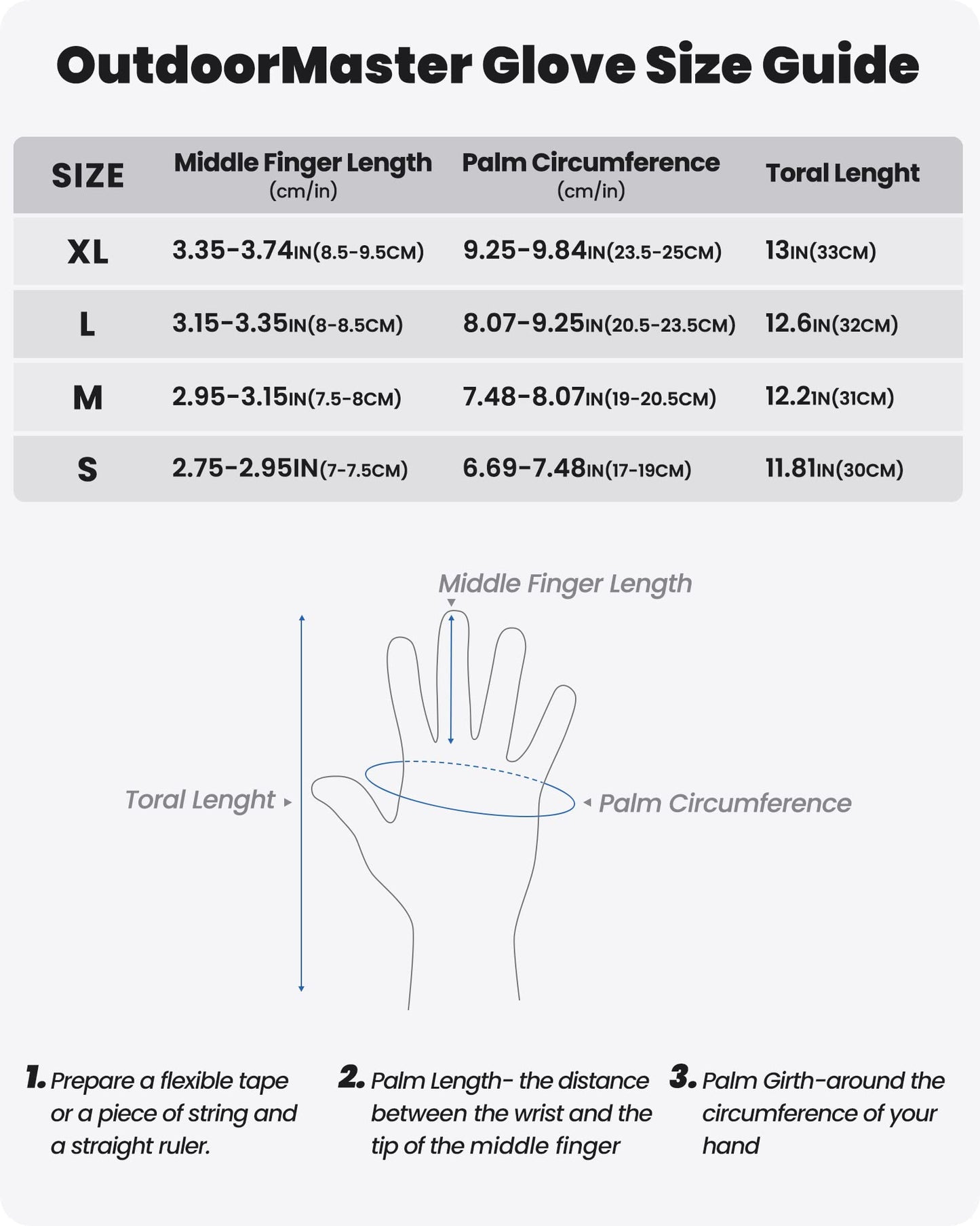 OutdoorMaster Ski & Snow Gloves, Winter Waterproof Thermal Gloves for Adult Men & Women, Winter Sports, Skiing, Snowboarding, Carbon, L