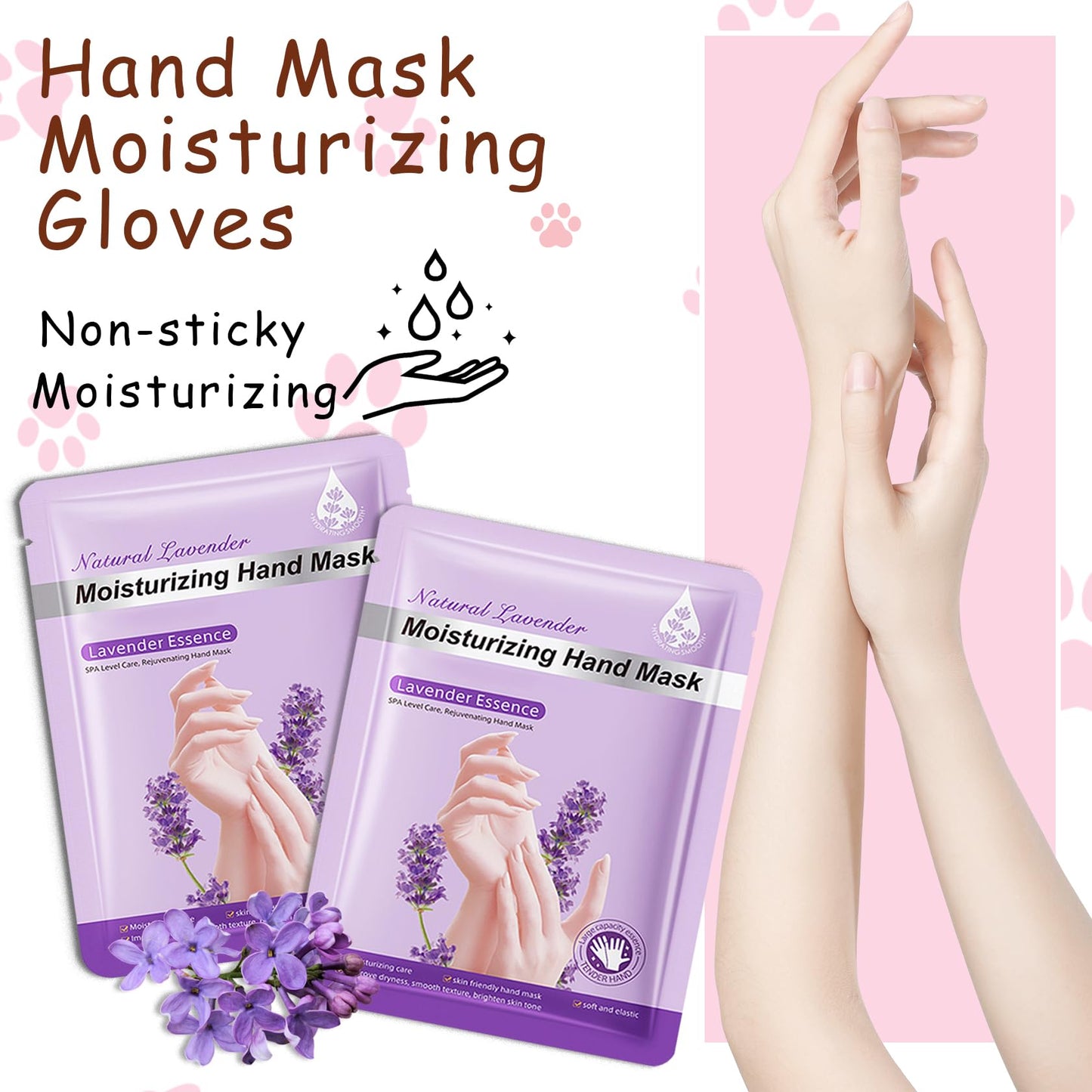 DWDiWen Hand Masks, 6 Pairs Hydrating Exfoliating Hand Peeling Mask, Smooth Hand Masks Moisturizing Gloves Overnight for Dry, Rough, Cracked Hands, Hand Skin Moisturizer Glove for Women Men(I