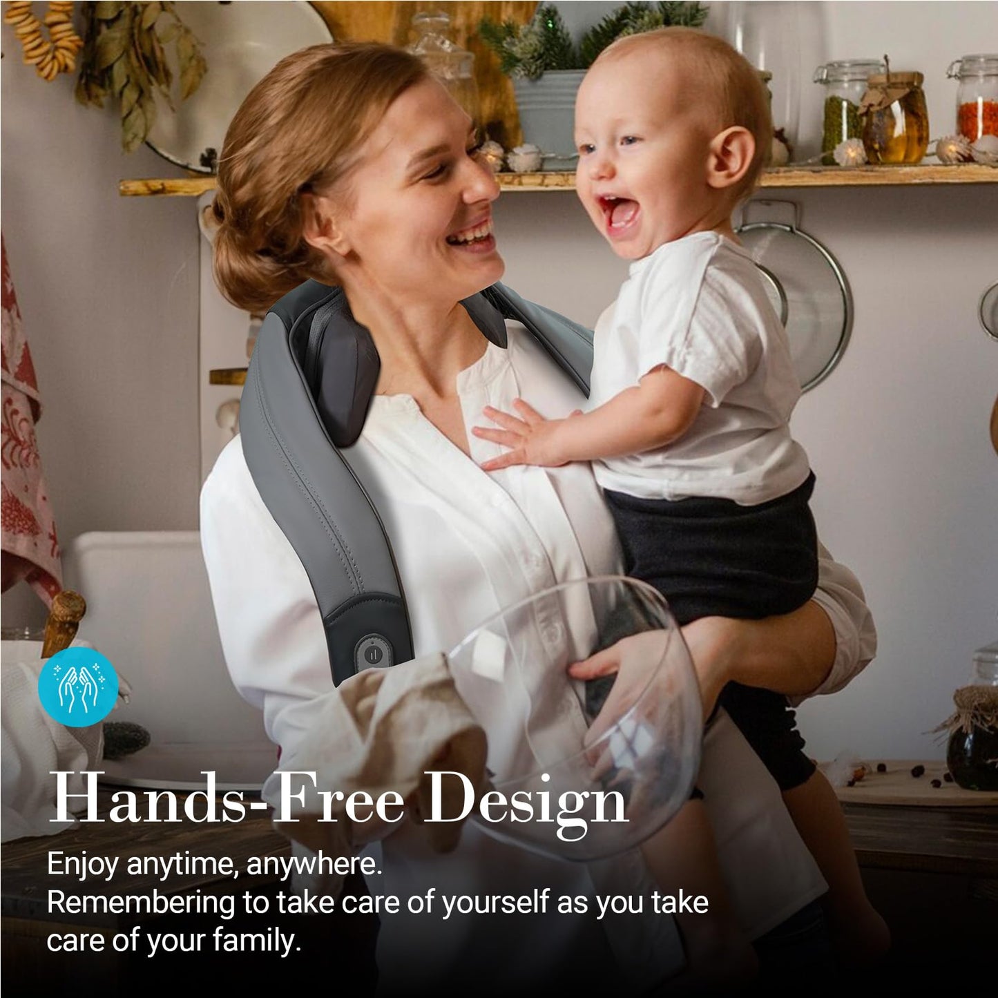 CuPiLo Shiatsu Neck and Shoulder Massager with Heat - FSA HSA Eligible,Cordless 4D Deep Tissue Kneading Massager, Rechargeable Massage for Neck, Shoulder,Ideal Gift for Women,Men