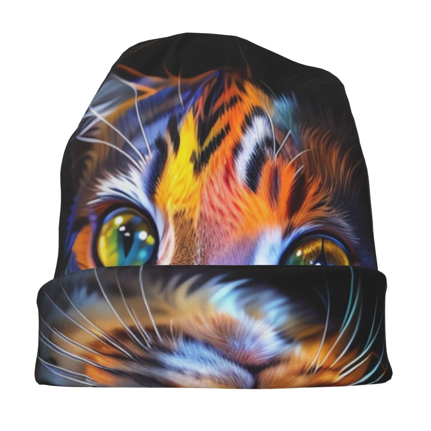 CKCICSCS Colorful Cat Slouchy Beanie Hats, Stretch Chemo Headwear Caps Baggy Sleep Cap Lightweight Running Hat for Women Men Guys