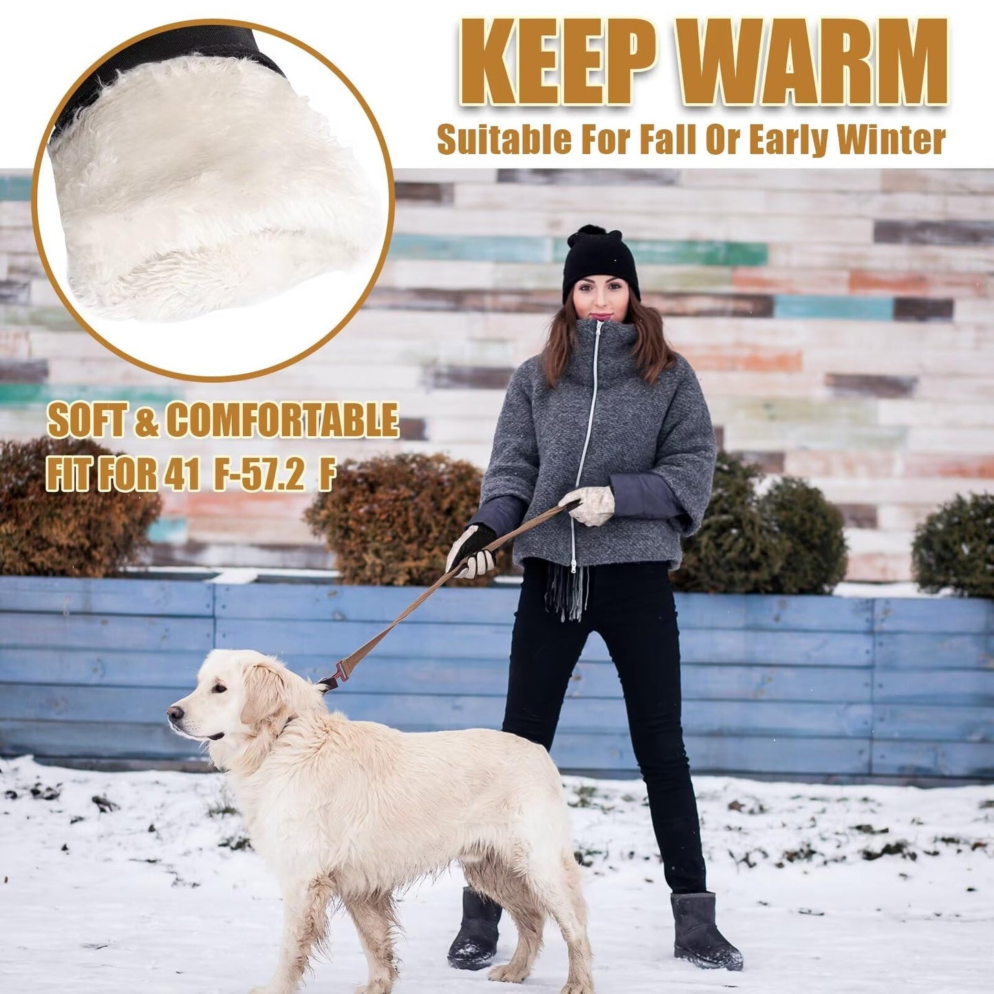 Pixel Panda Outdoor Winter Touchscreen Warm Gloves, Water Resistant Windproof Anti-Slip Sports Gloves for Cycling Driving Running Hiking Climbing Skiing Sports