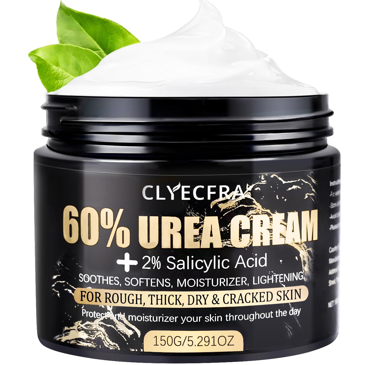 60% Urea Cream with 2% Salicylic Acid, Urea Cream 60 Percent For Feet Maximum Strength, Urea Lotion For Feet and Hand for Rough, Dry, Thick & Cracked Skin, Deep Moisturizing and Callus Removing-150g