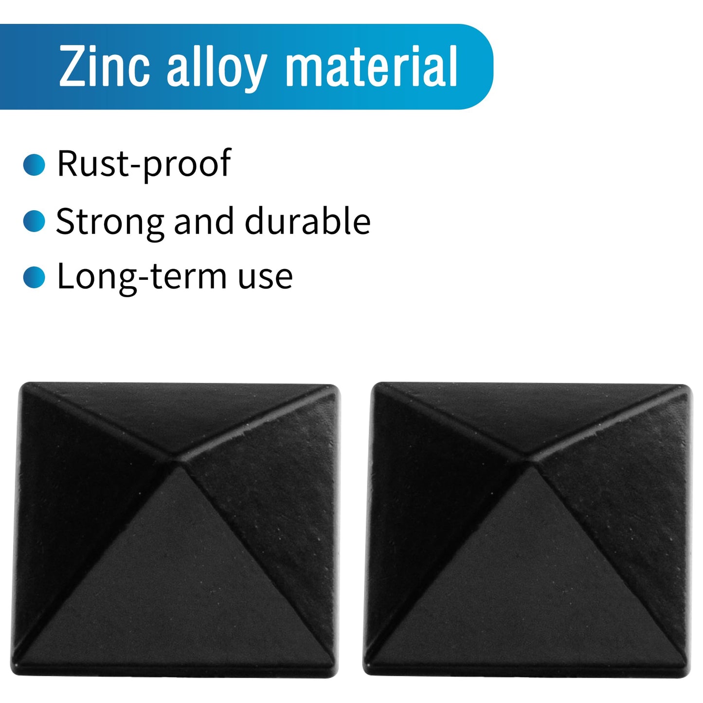 18 Pcs Snowboard Stomp Pads- Pyramid Studs Snowboard Grip Stomp Pad- Anti-Slip Ski Snowboard Stomp Pad Mat, Provides Extra Grip for Snowboarding (Black)