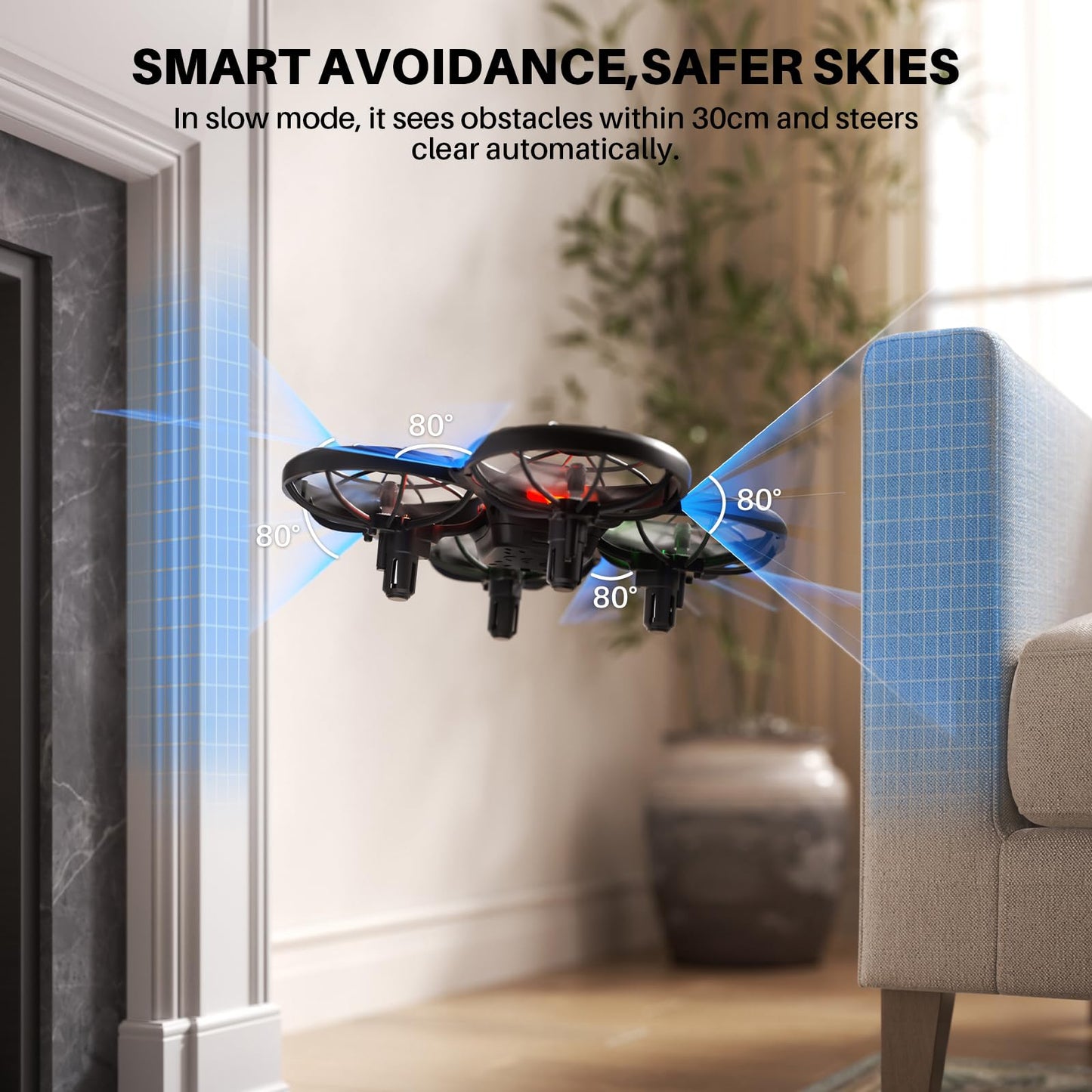 SYMA Drone for Kids 8-12 with Automatic Obstacle Avoidance, 20 Mins Flight Time(2 Batteries), One-Key 360°Flips and Altitude Hold, Safe Flying Toys for Boys and Girls