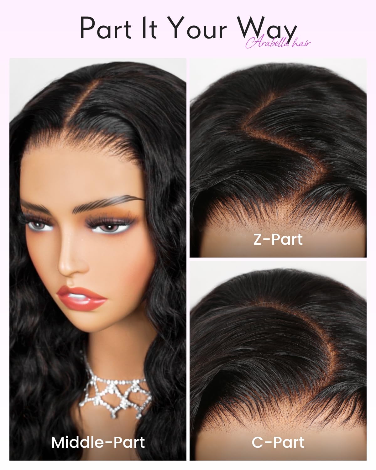 Arabella 5x6 Ready to Go Glueless Wigs Human Hair 230% Density Lace Front Wigs 12A Human Hair Pre Cut Lace Pre Plucked Bleached Knots Ocean Wave Wig Human hair (16inch, 5x6 Ocean Wave Wig)