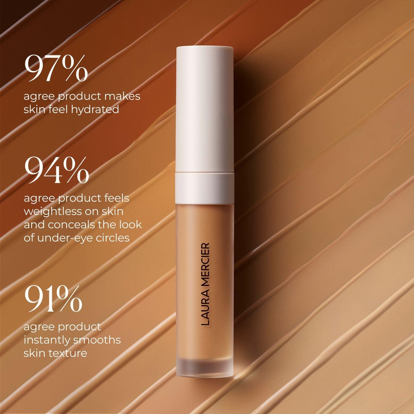 Laura Mercier Real Flawless Weightless Perfecting Serum Concealer, Long-Lasting, Waterproof, & Crease-Proof Wear, Buildable Coverage, Oil-Free, 2W1 - Light to medium with warm undertones