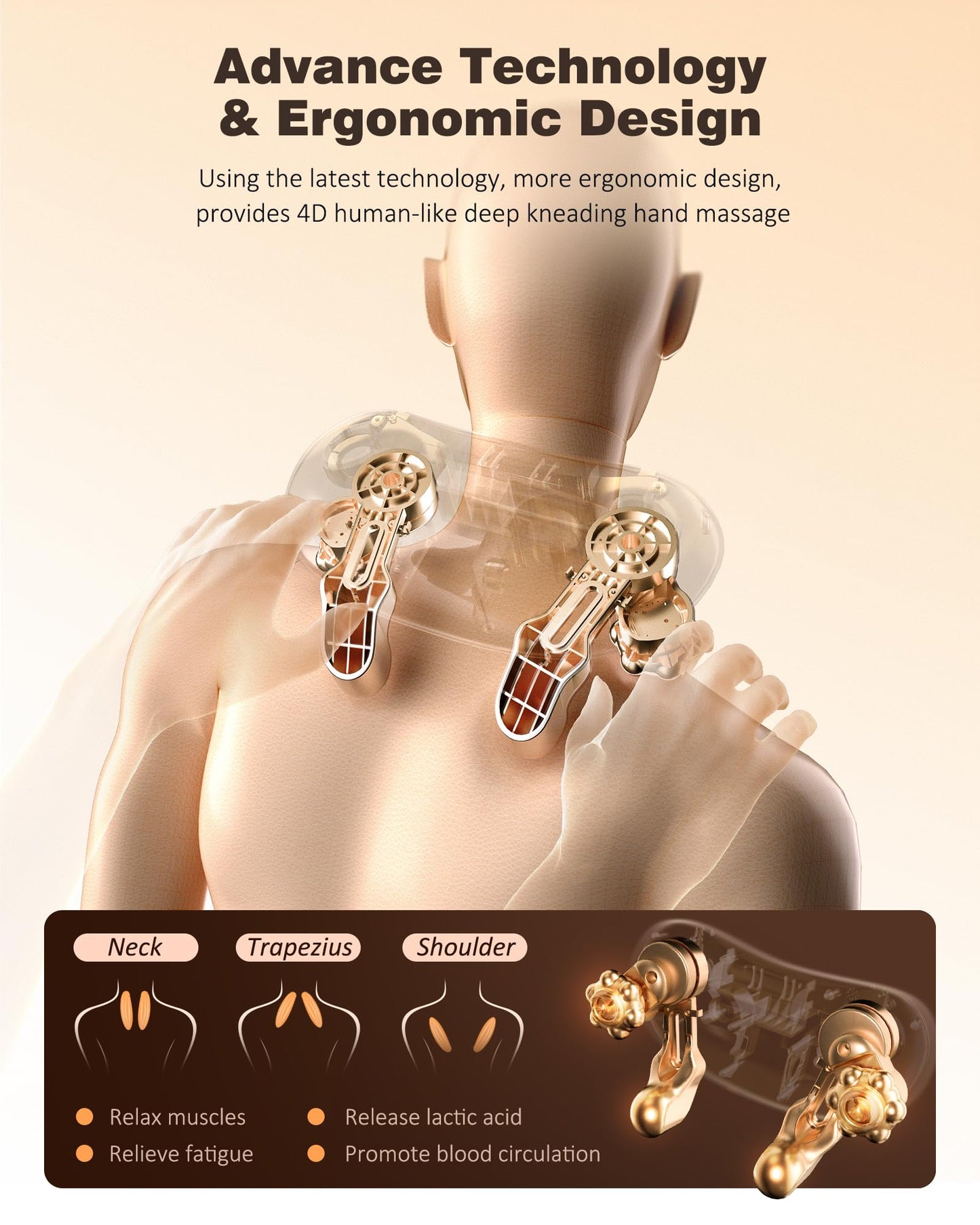 Neck and Shoulder Massager with Heat, Cordless Back and Neck Massager, Upgraded Graphene Heating, 4D Shiatsu Deep Kneading Massage for Shoulder, Back,Leg,Pain Relief, Portable Gifts for Dad Mom Friend