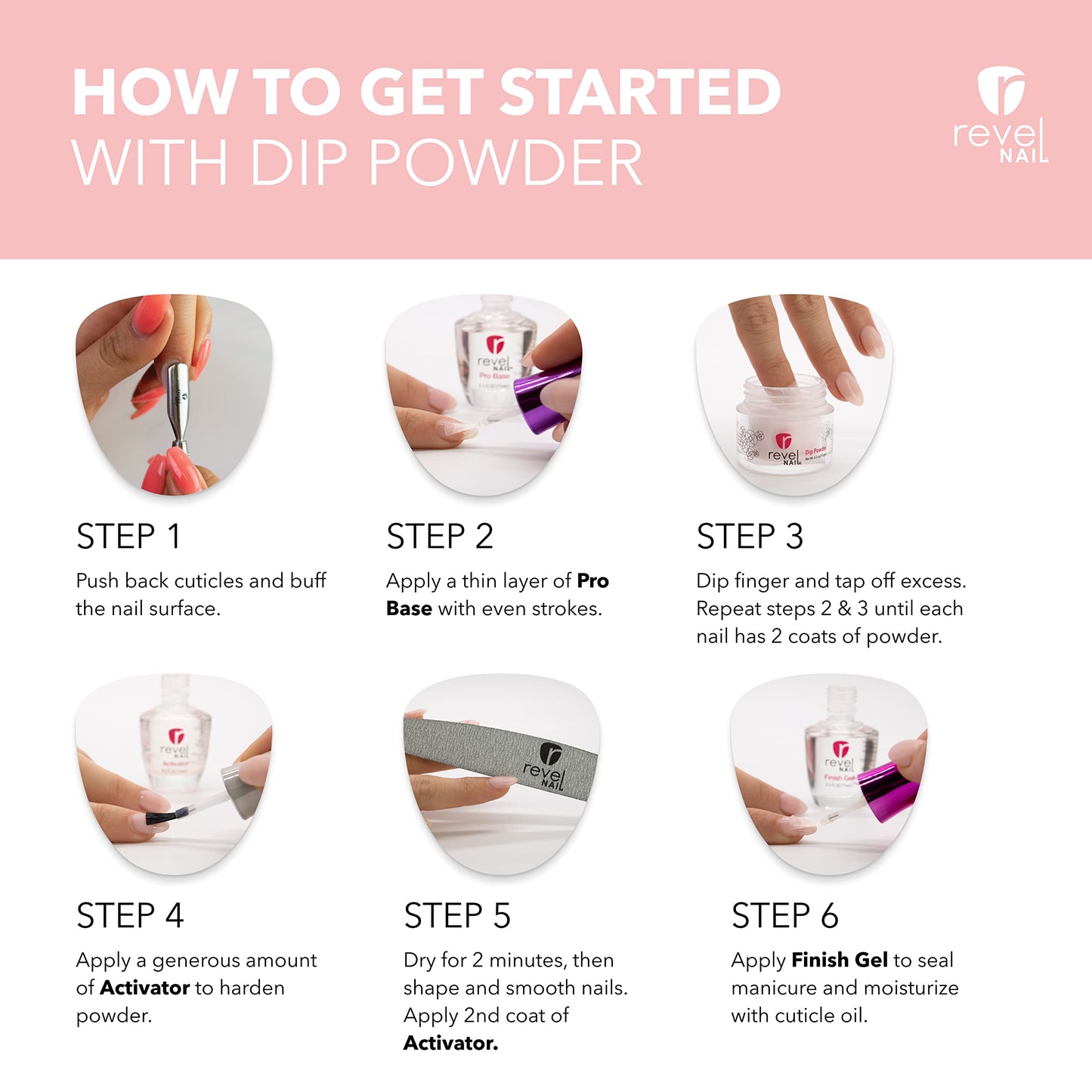 Revel Nail Dip Powder - Red Glitter Powder Dip Nail Polish, Chip Resistant Dip Nail Powder with Vitamin E and Calcium, DIY Manicure, Infatuated