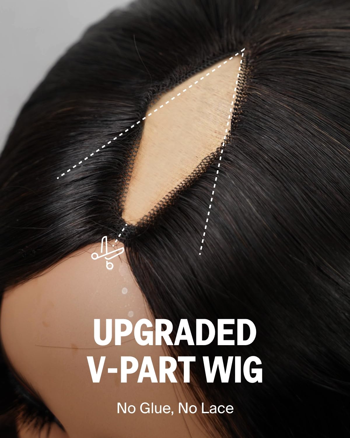 Megalook hair V Part Wig Human Hair 200% Density Deep Wave V Part Curly Wig Human Hair Bob Wigs No Glue No Sew In Half Wigs for Black Women U Part Wig Glueless Bob 12 Inch