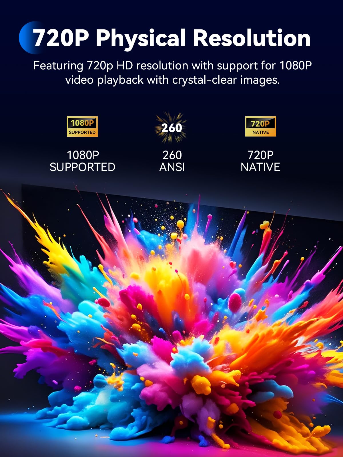 Mini Projector with Bluetooth 5.1 - SOOMFON 1080P Support Video Projector Auto Keystone, Portable Small Movie Projector, Home Video Proyector for Bedroom/Wall/iOS/Android/TV Stick/USB/HDMI