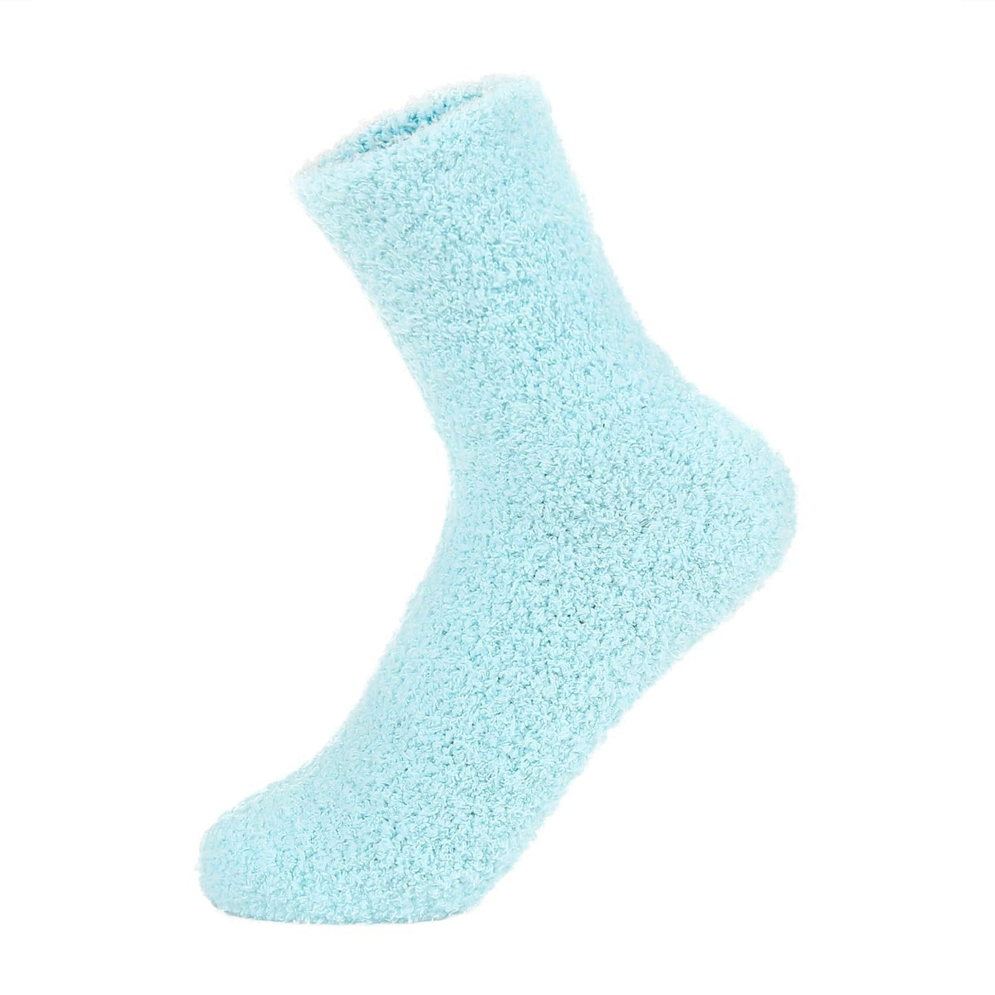 Zando Womens Winter Warm Fuzzy Fluffy Socks Casual Super Soft Crew Sock Microfiber Thick Home Sock Cozy Plush Slipper Sock 5 Pairs Vintage Solid One Size