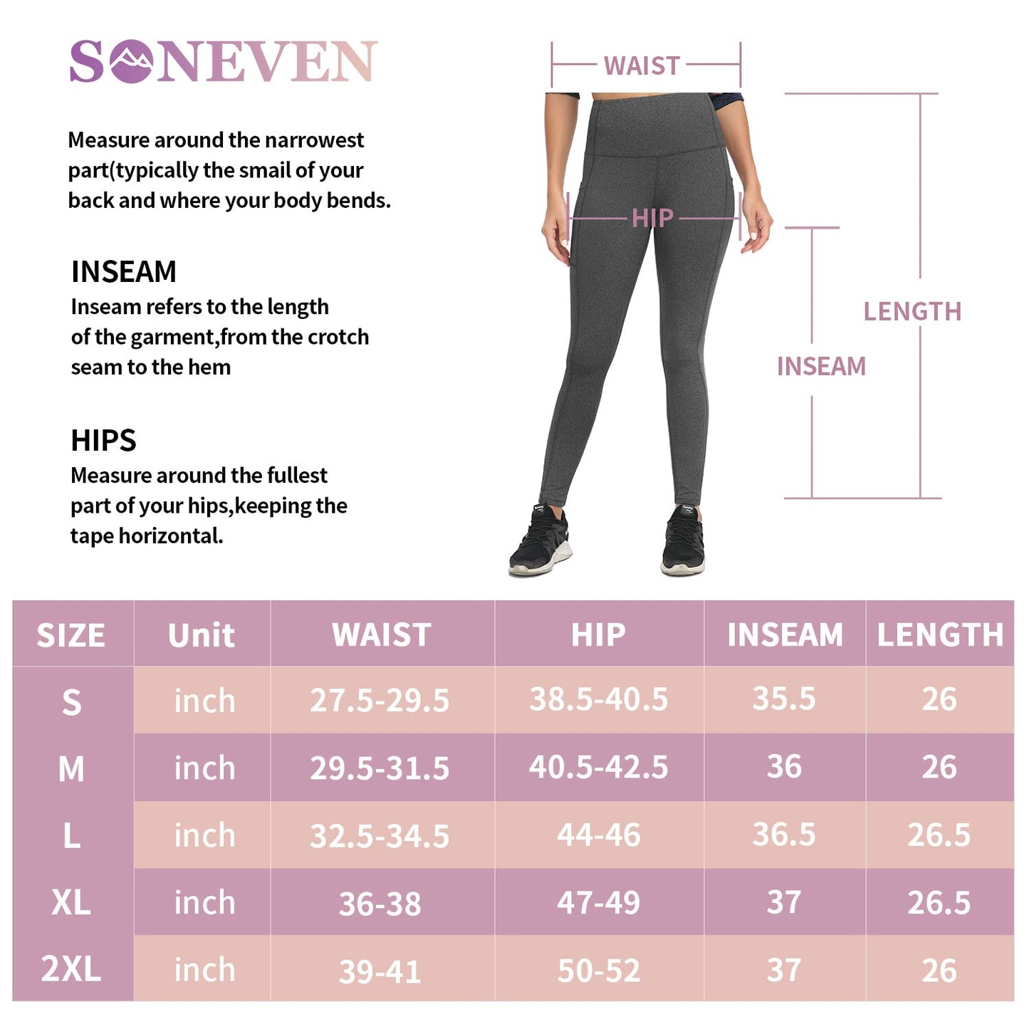 Women's Fleece Lined Leggings Winter High Waisted Soft Stretch Thermal Warm Workout Yoga Pants Grey L